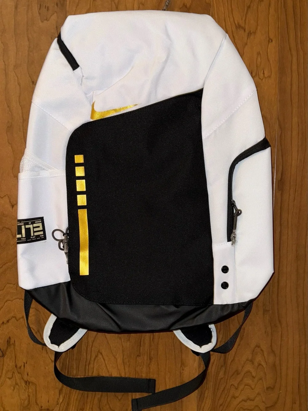 Nike Hoop Elite 32L Backpack White/Black/Gold